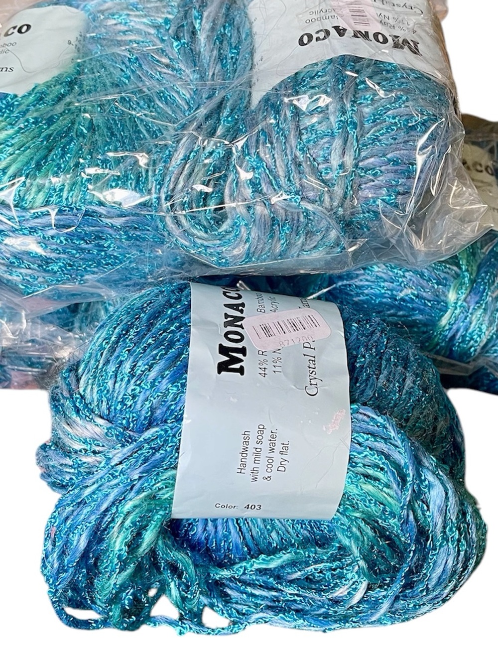 Crystal Palace Monaco #403 Blue Sky Bamboo Yarn - 8 Skeins
